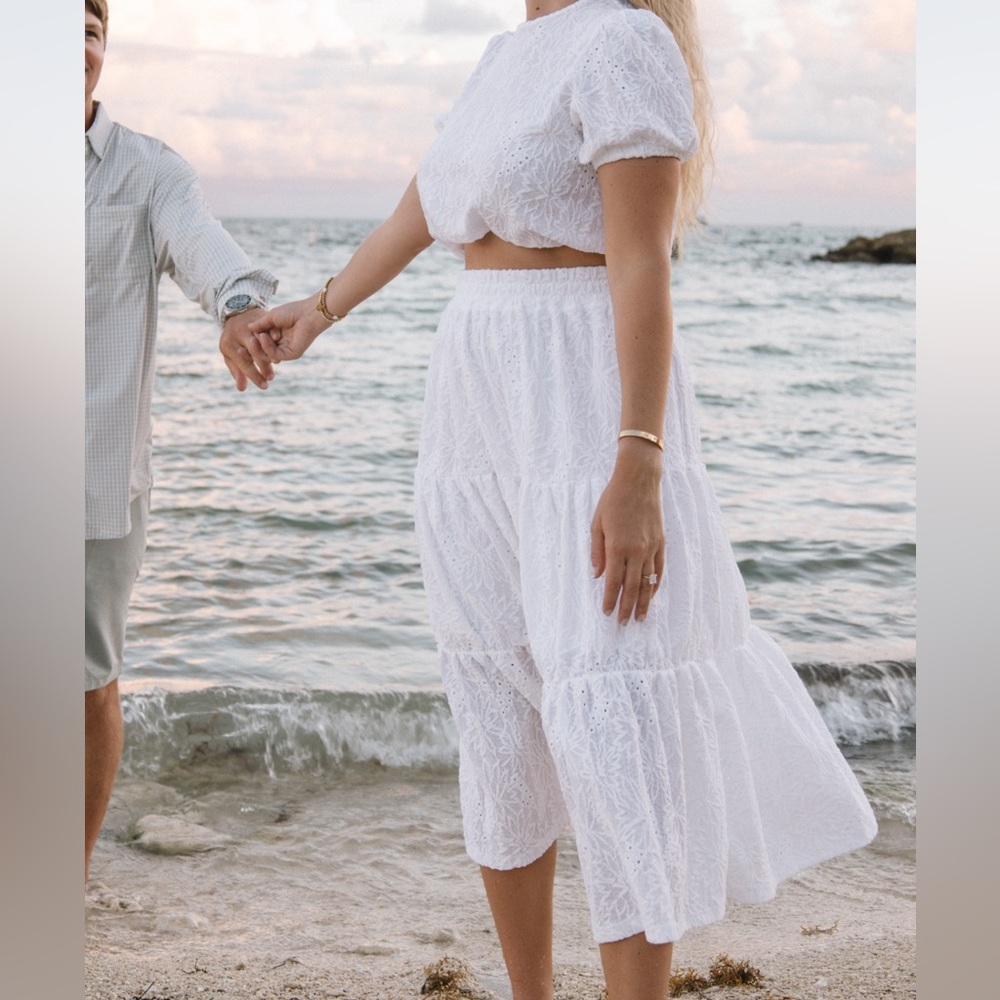 White eyelet Michael kors set